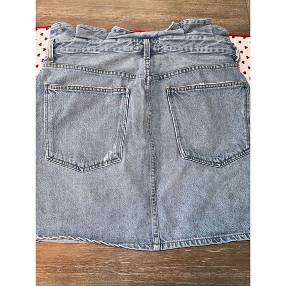 Agolde Lettuce Denim Mini Skirt Organic Cotton Womens Size 33 - Picture 11 of 11
